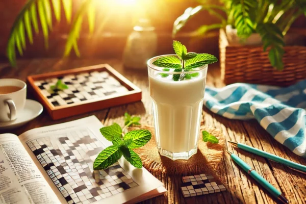 cold yogurt drink crossword