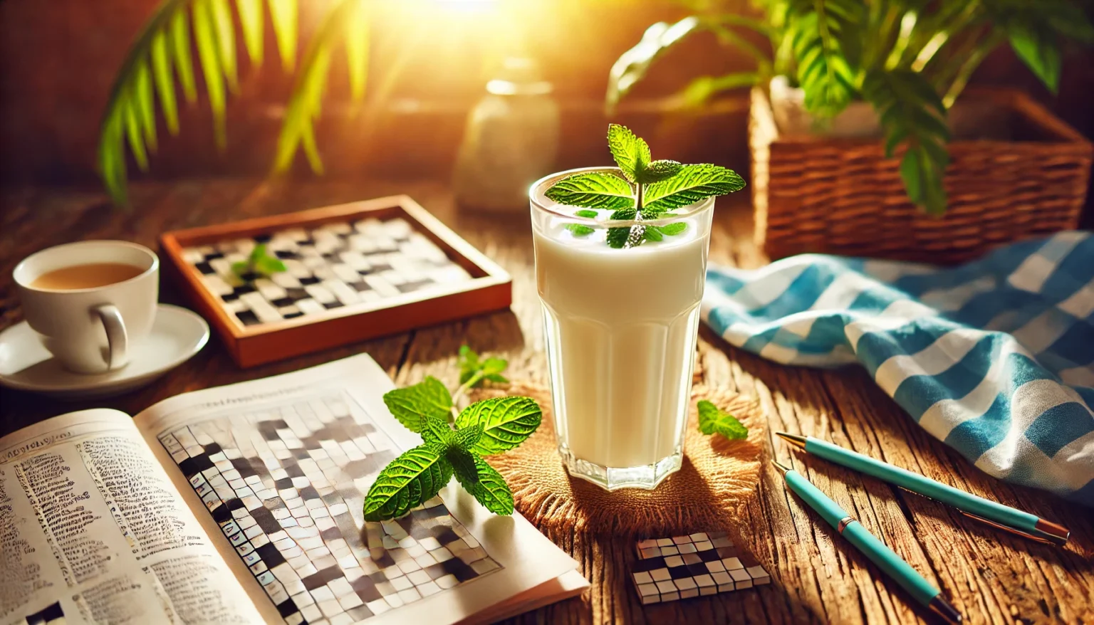 cold yogurt drink crossword